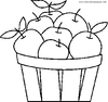 lamina para colorear dibujos del oto&ntilde;o. Manzanas, fruta de oto&ntilde;o